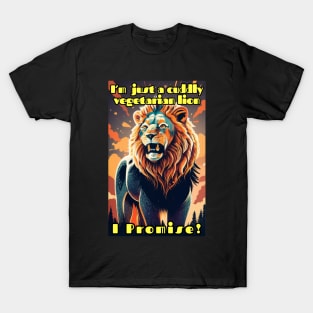 Vegetatian lion roaring T-Shirt